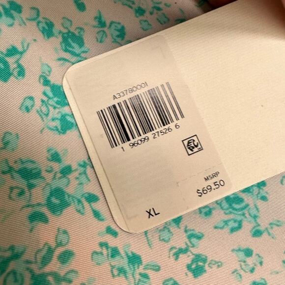NWT Levi's Yvie Slim-Fit Floral Squareneck Crop Top in Electric Green, Size XL - Picture 6 of 7